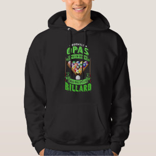 Sudadera Mens Billiard Snooker diciendo 8 billar de bolas B