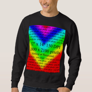 Sudadera Mens Black 2 Sweatshirt Tu plantilla de fotografía