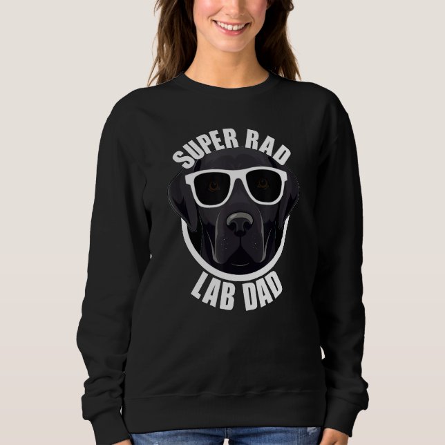 Sudadera Mens Black Labrador Dad  Fatheru2019s Day Lab Dog  (Anverso)