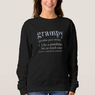Sudadera Mens Blue Tie Muere Guay Grampy Como Un Abuelo