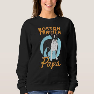 Sudadera Mens Boston Terrier Papa Dueño de perro Boston Ter
