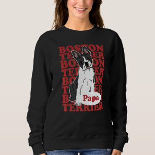 Sudadera Mens Boston Terrier Papa Dueño de perro Boston Ter