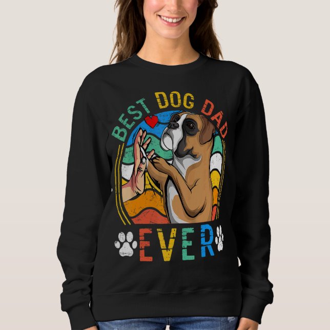 Sudadera Mens Boxer Mejor Perro Que Nunca Perro (Anverso)