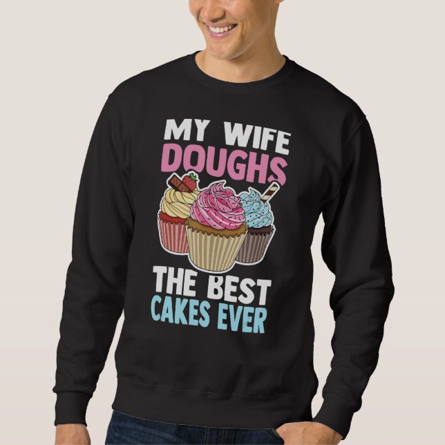 Sudadera Mens Cake Decorando Panadería Cita Para Un Marido  (Anverso)