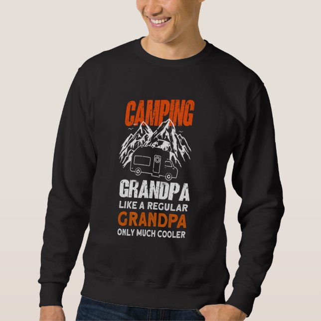 Sudadera Mens Camping Grandpa - Camper Caravan Funny Campin (Anverso)