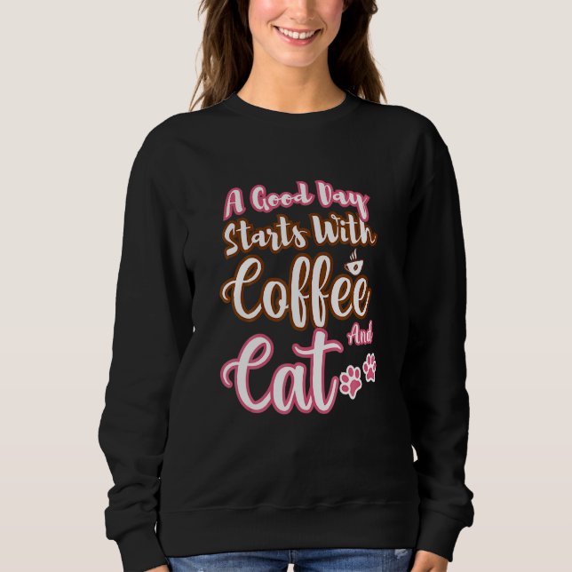 Sudadera Mens  Cat Coffee  Cute Cat Coffee Cool Cat Coffee (Anverso)