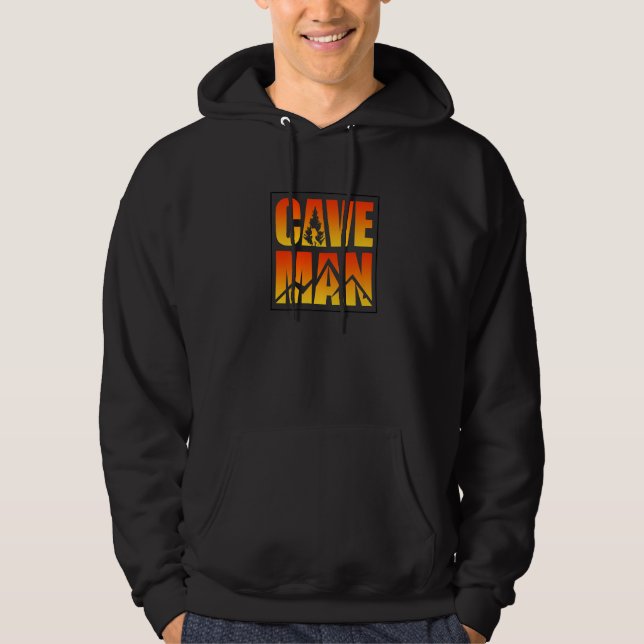 Sudadera Mens Cave Man Graphic Spelunking Spelology Potholi (Anverso)