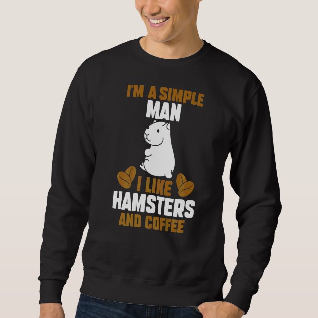 Sudadera Mens Coffee Hamster (Anverso)
