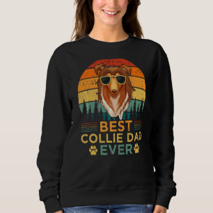 Sudadera Mens Collie Dog Vintage el mejor padre de Collie