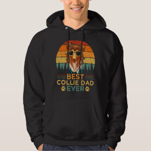 Sudadera Mens Collie Dog Vintage el mejor padre de Collie