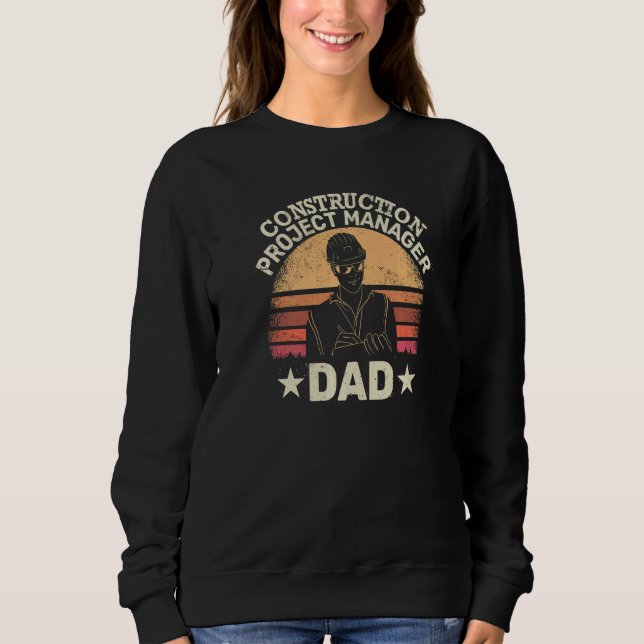 Sudadera Mens Construction Project Manager Dad  Constructio (Anverso)