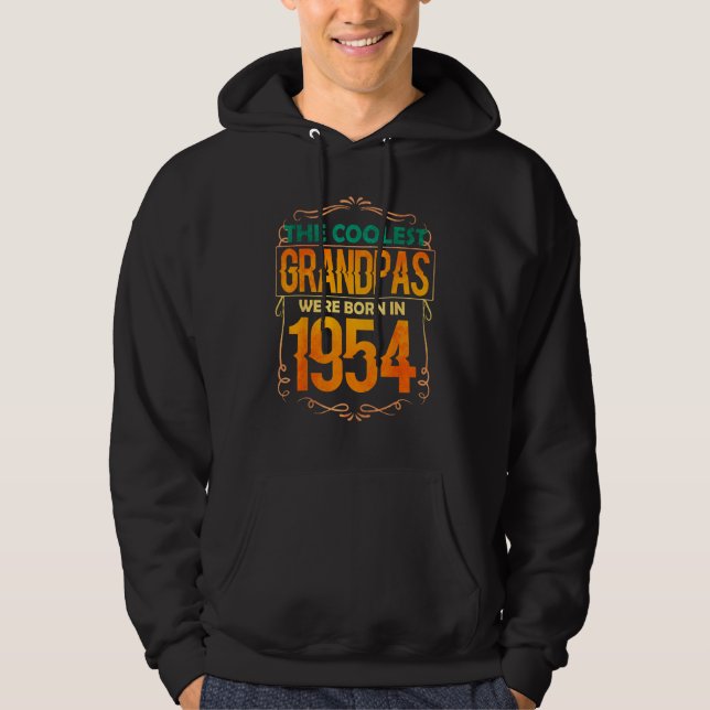 Sudadera Mens Cool Grandpa Grandfather Born 1954 (Anverso)