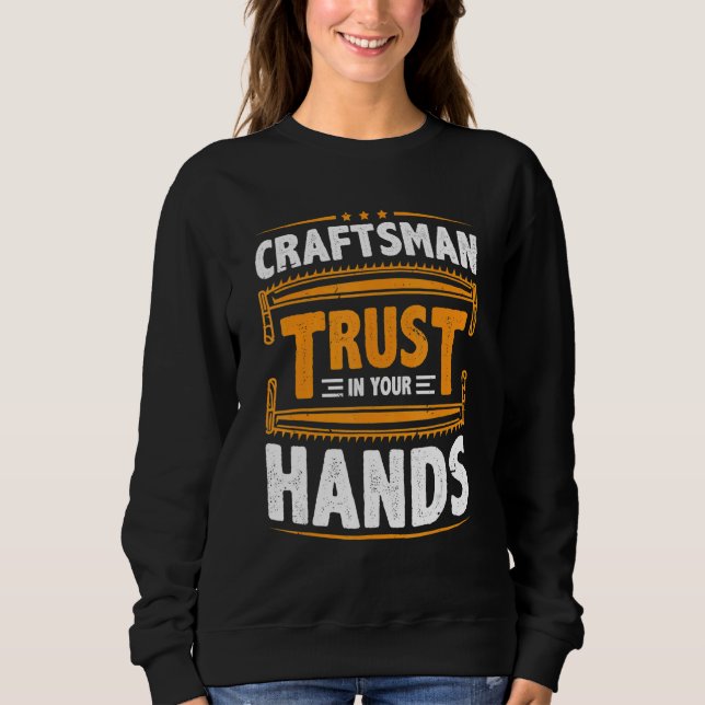 Sudadera Mens Craftsman Trust In Your Hands Electricians Ha (Anverso)