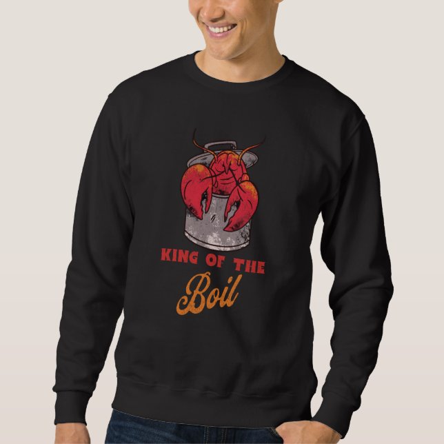 Sudadera Mens Crawfish Boil Crawfish King Of The Boil Crayf (Anverso)