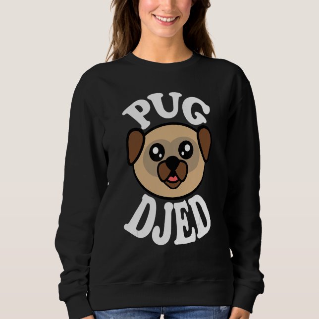 Sudadera Mens Cute Pug Djed (Anverso)