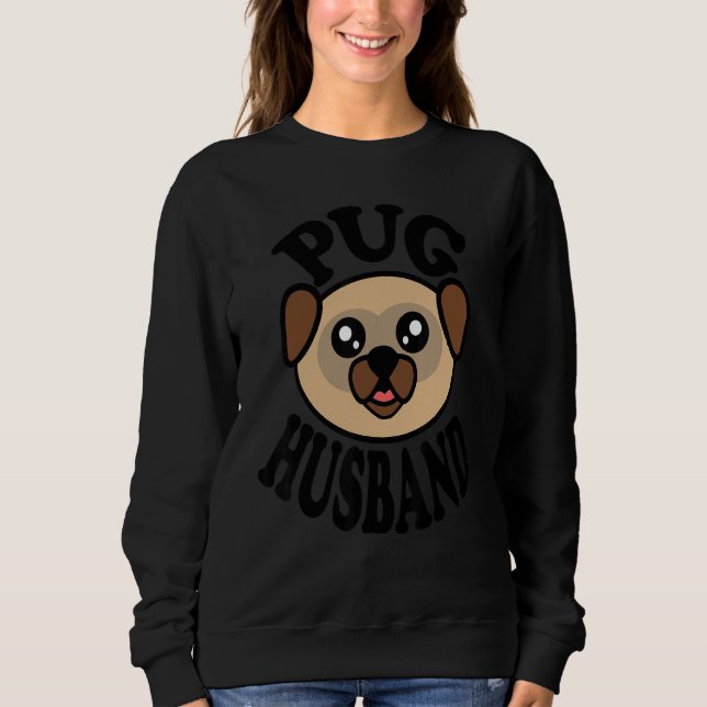 Sudadera Mens Cute Pug   Pug Husband (Anverso)