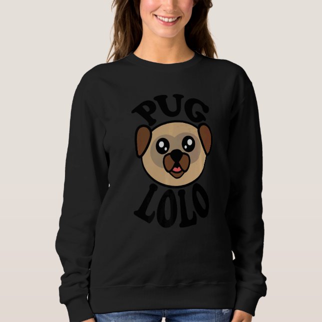 Sudadera Mens Cute Pug  Pug Lolo (Anverso)