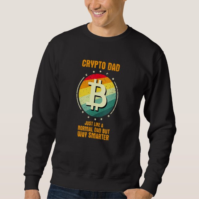 Sudadera Mens Dad Bitcoin Crypto Cryptocurrency Blockchain (Anverso)