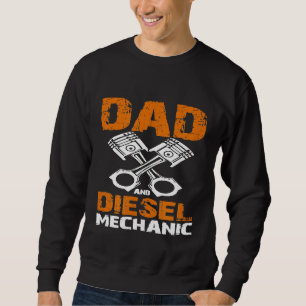 Sudadera Mens Dad Dad Y Diesel Mechanic Piston Engine Combu