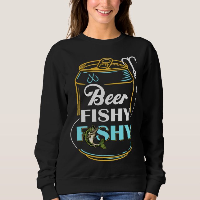 Sudadera Mens Dad Fishing  for Men  Beer Fishy Fishy (Anverso)