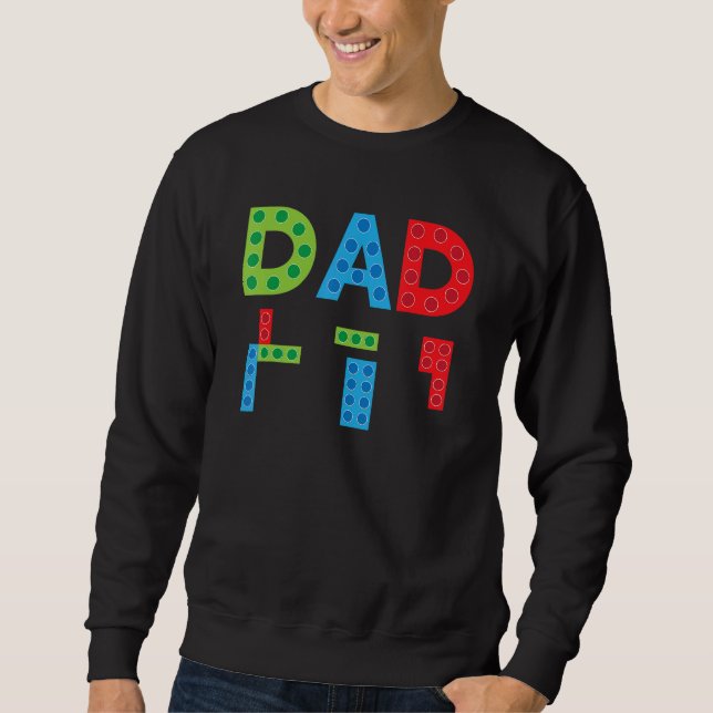 Sudadera Mens Dad Master Builder Father Building Blocks Bri (Anverso)