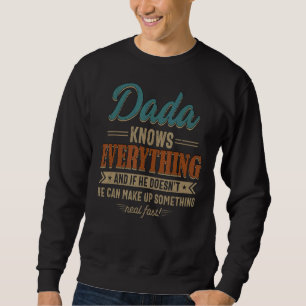 Sudadera Mens Dada lo sabe todo el abuelo 60 por padre