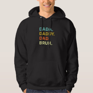 Sudadera Mens Dada Papá Papá Bruh Divertido Sarcástico Deci
