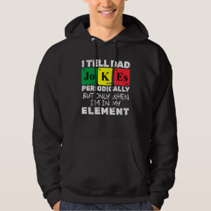 Sudadera Mens Daddy Chistes de elementos de tabla periódico