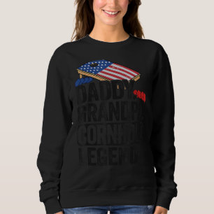 Sudadera Mens Daddy Grandpa Cornhole Leyenda Dad Hole F
