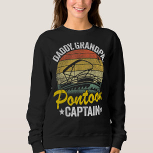 Sudadera Mens Daddy Grandpa Pontoon Captain Dad Pontoon Boa
