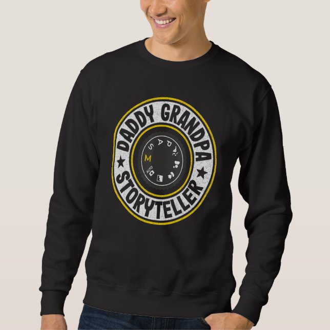 Sudadera Mens Daddy Grandpa Storyteller Photographer Dad  P (Anverso)