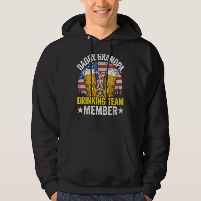 Sudadera Mens Daddy Grandpa Usa Equipo De Bebida Miembro De (Anverso)