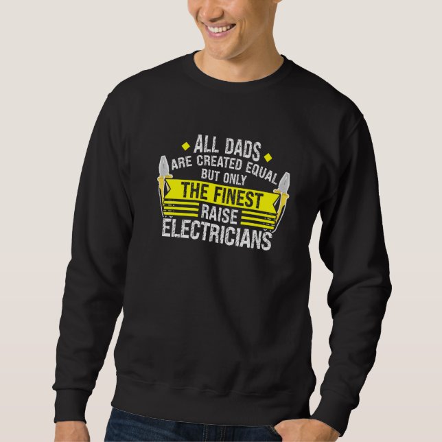 Sudadera Mens Dads crian a papá electricista (Anverso)