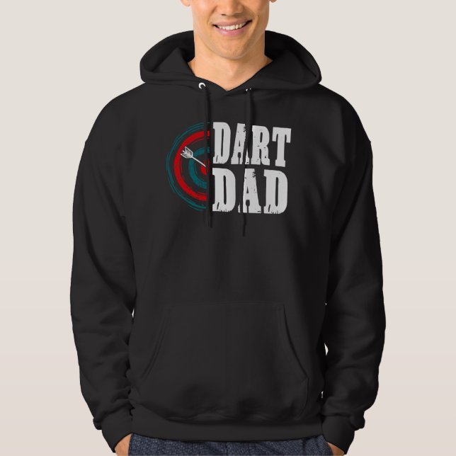 Sudadera Mens Dart Dad Darts Player Padre Dartboard (Anverso)