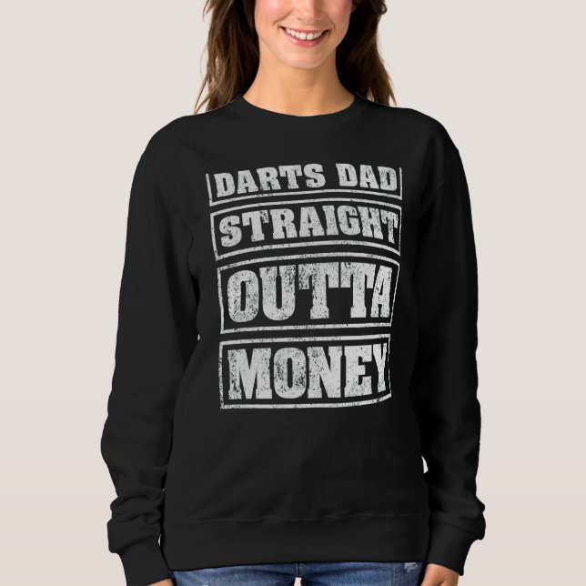 Sudadera Mens Darts Dad Directamente Saliendo del Dinero Da (Anverso)