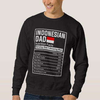 Sudadera Mens Día del Padre Nutrición Hechos Papá Indonesio