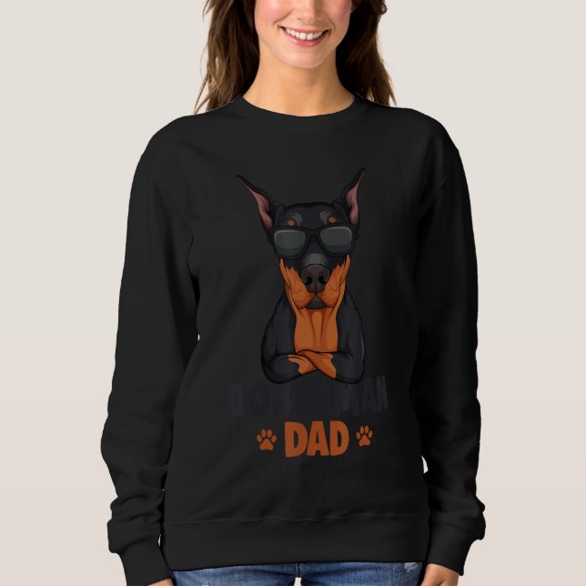 Sudadera Mens Doberman Dobie Dad Dog (Anverso)