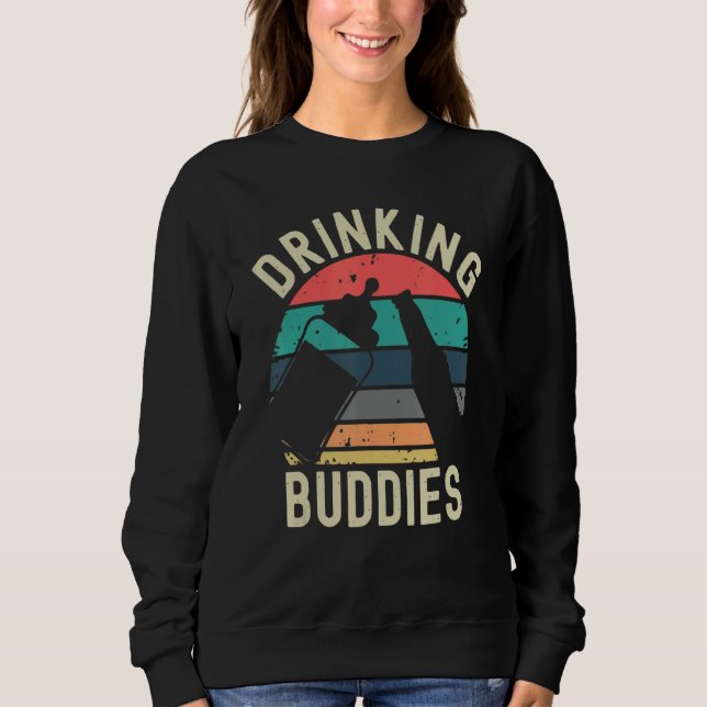 Sudadera Mens Drinking Buddies Dad And Baby Drinking Team v (Anverso)
