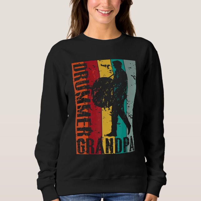 Sudadera Mens Drummer Grandpa Rock And Roll Grandfather (Anverso)