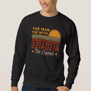 Sudadera Mens Dziadzia El Hombre Leyenda El Abuelo Retro Fa
