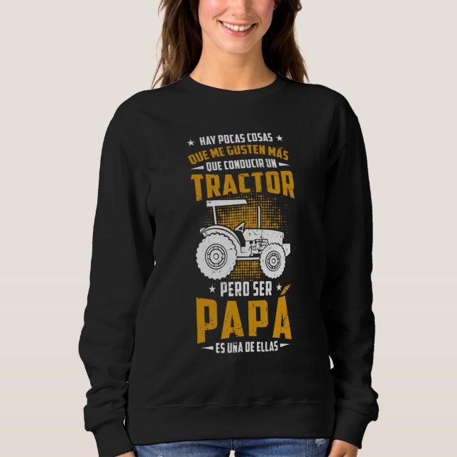 Sudadera Mens Farmer Father's Day Dad with Tractor Farmer (Anverso)