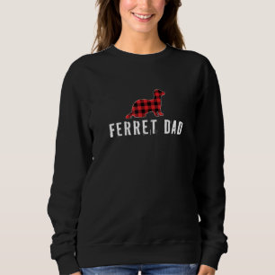 Sudadera Mens Ferret Dad Dad Daddy Red Plaid Navidades coin