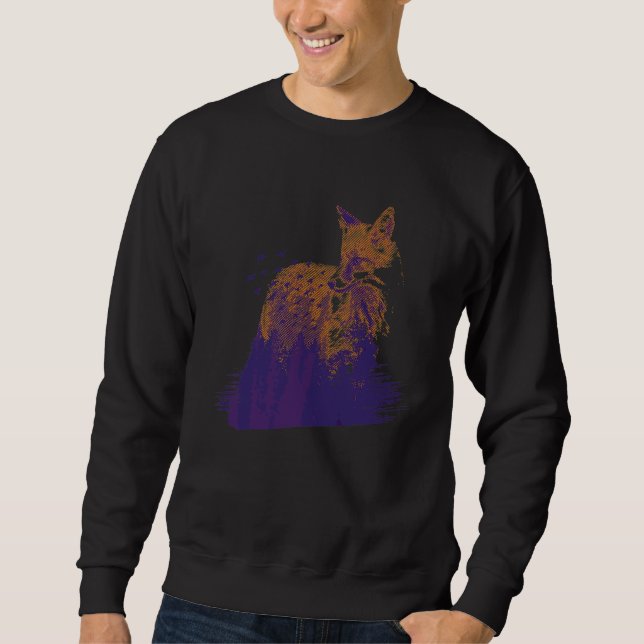 Sudadera Mens Forest Fox Animal Guay Forestal Shaping A Fox (Anverso)