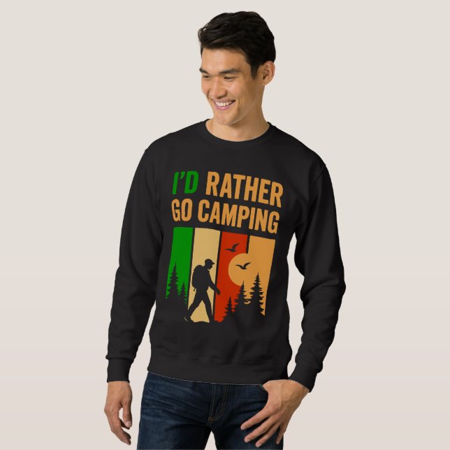 Sudadera Mens funny camping  (Anverso completo)