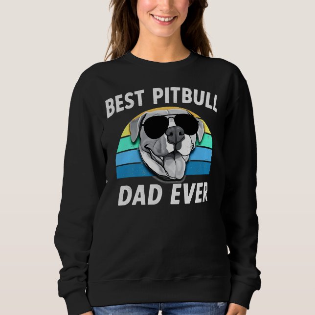 Sudadera Mens Funny Mejor Papá Pitbull Nunca (Anverso)
