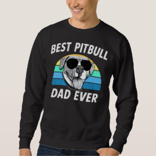 Sudadera Mens Funny Mejor Papá Pitbull Nunca