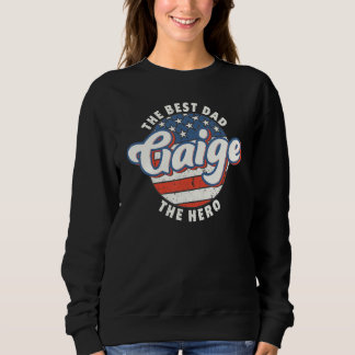 Sudadera Mens Gaige Best Dad Hero US Flag Personalised Fath