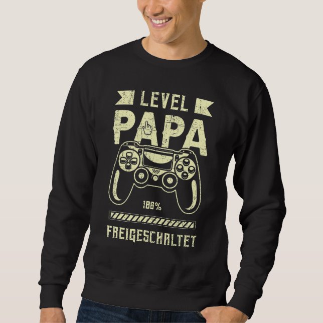 Sudadera Mens German Fresh dad Level dad Game controller 1 (Anverso)