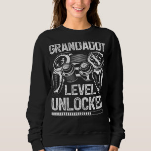 Sudadera Mens GranDaddy Level Unlocked Video Gamer Padre'