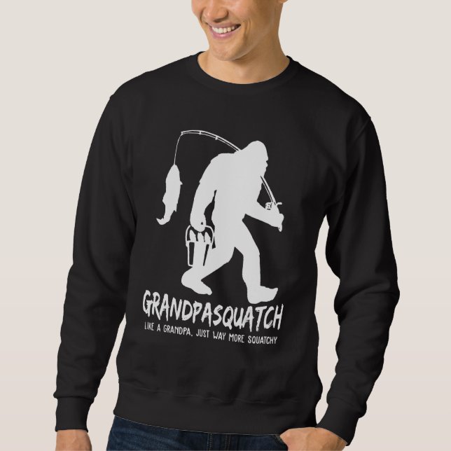 Sudadera Mens Grandpa Squatch Like A Grandpa Just Way More  (Anverso)